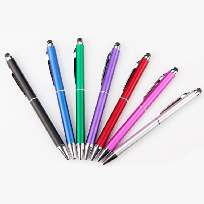 Hot Sale Universal 2 in 1 Tablet Capacitive Stylus Pen With Ball Point Pen Microfiber Touch Screen Pen for Iphone for Samsung