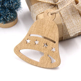 10PCS DIY Christmas Snowflakes & Deer & Tree Wooden Pendants Ornaments Decorations Xmas Tree