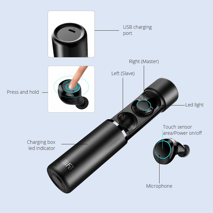 Stereo Earbuds True Bluetooth 5.0